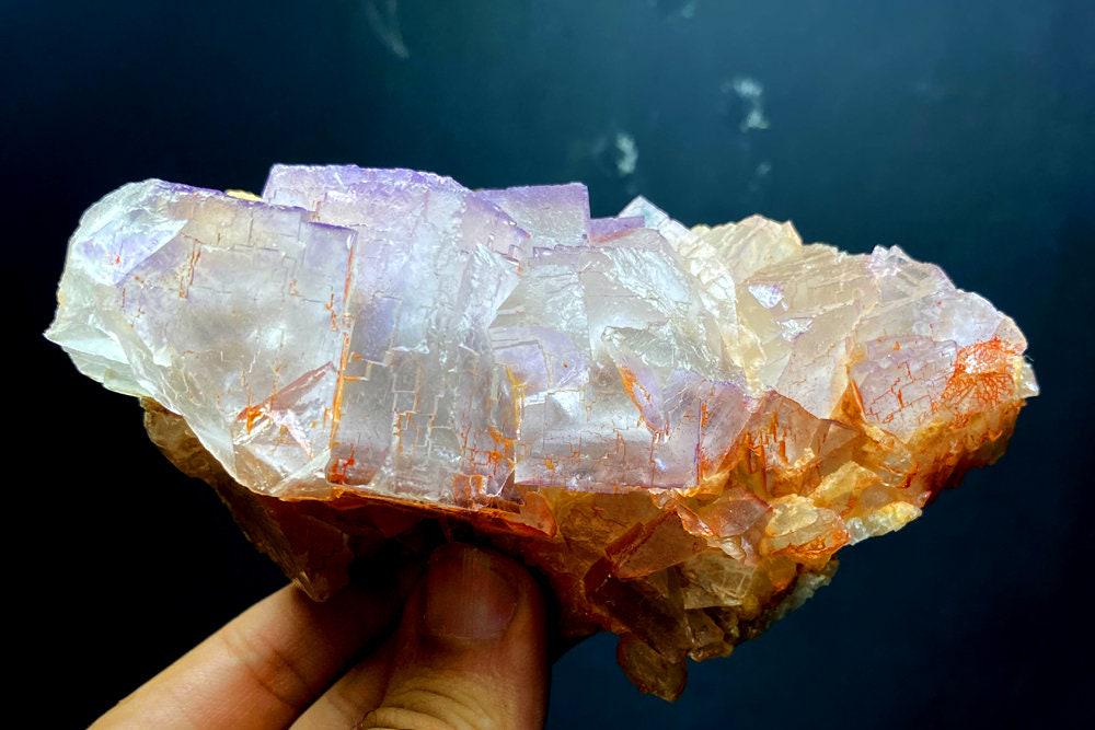 Fluorite Specimen , Cubes Fluorite Fine Bluish Phantom (1 of 7)