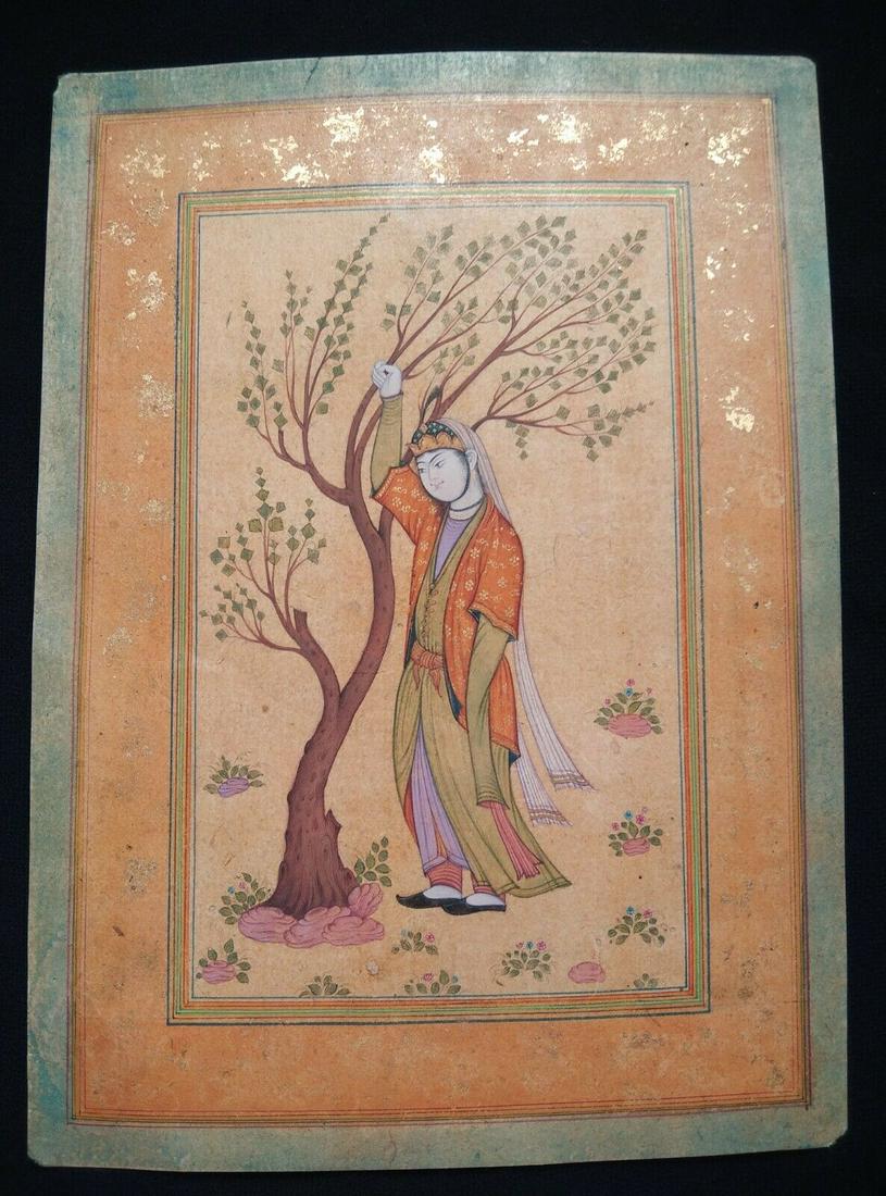 Antique islamic persian safavid handmade miniature (1 of 12)