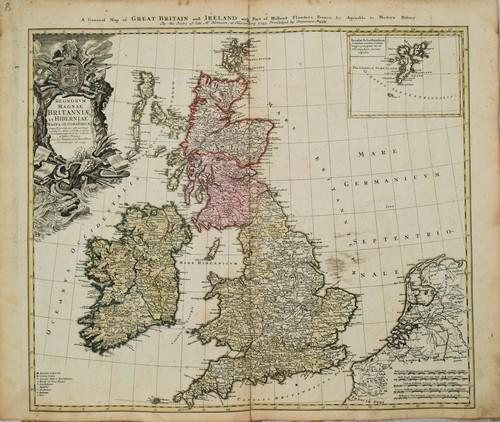 1749 Homann Map of British Isles -- Regnorum Magnae (1 of 1)