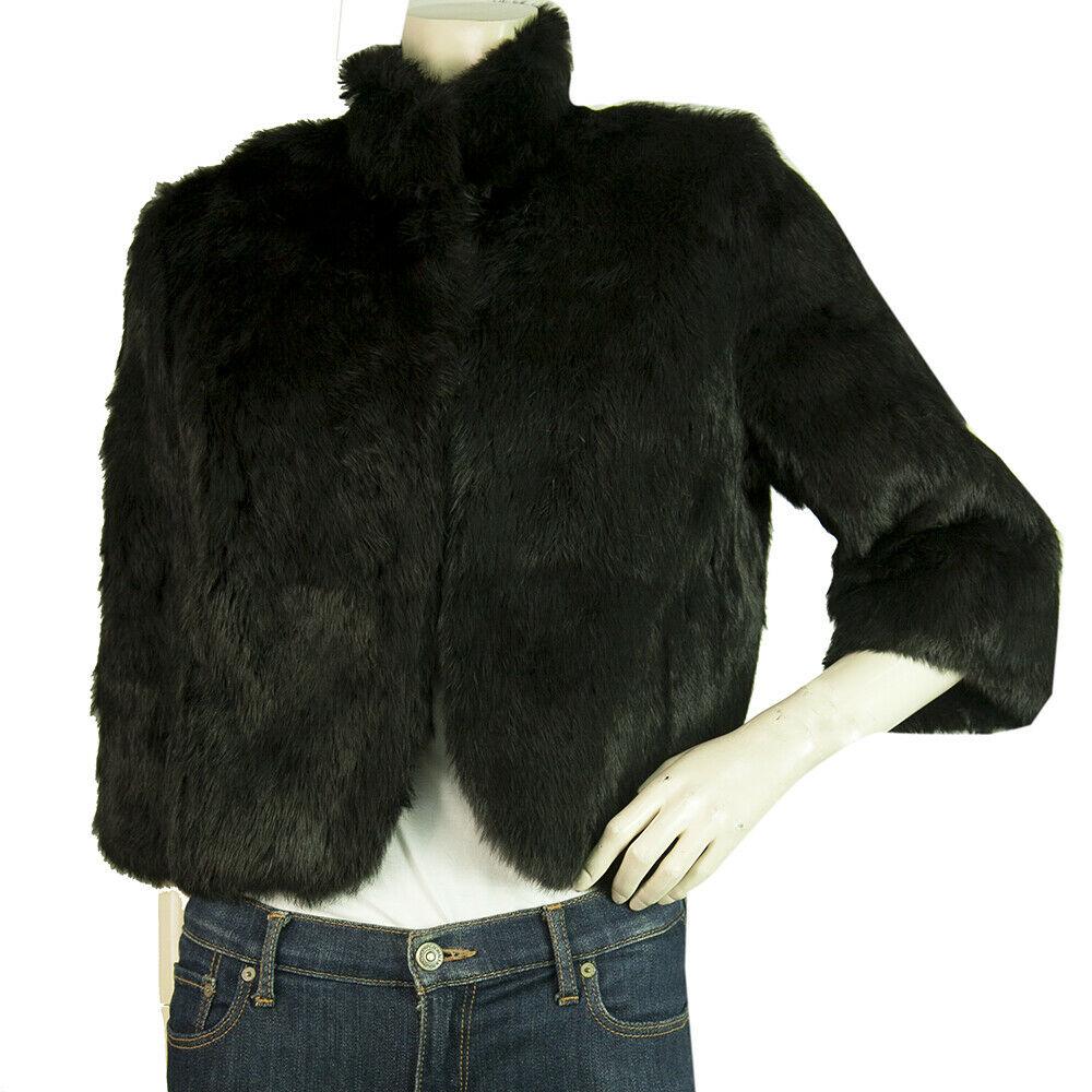 Matthew Williamson Black Rabbit Fur 3/4 Sleeve Bolero (1 of 12)