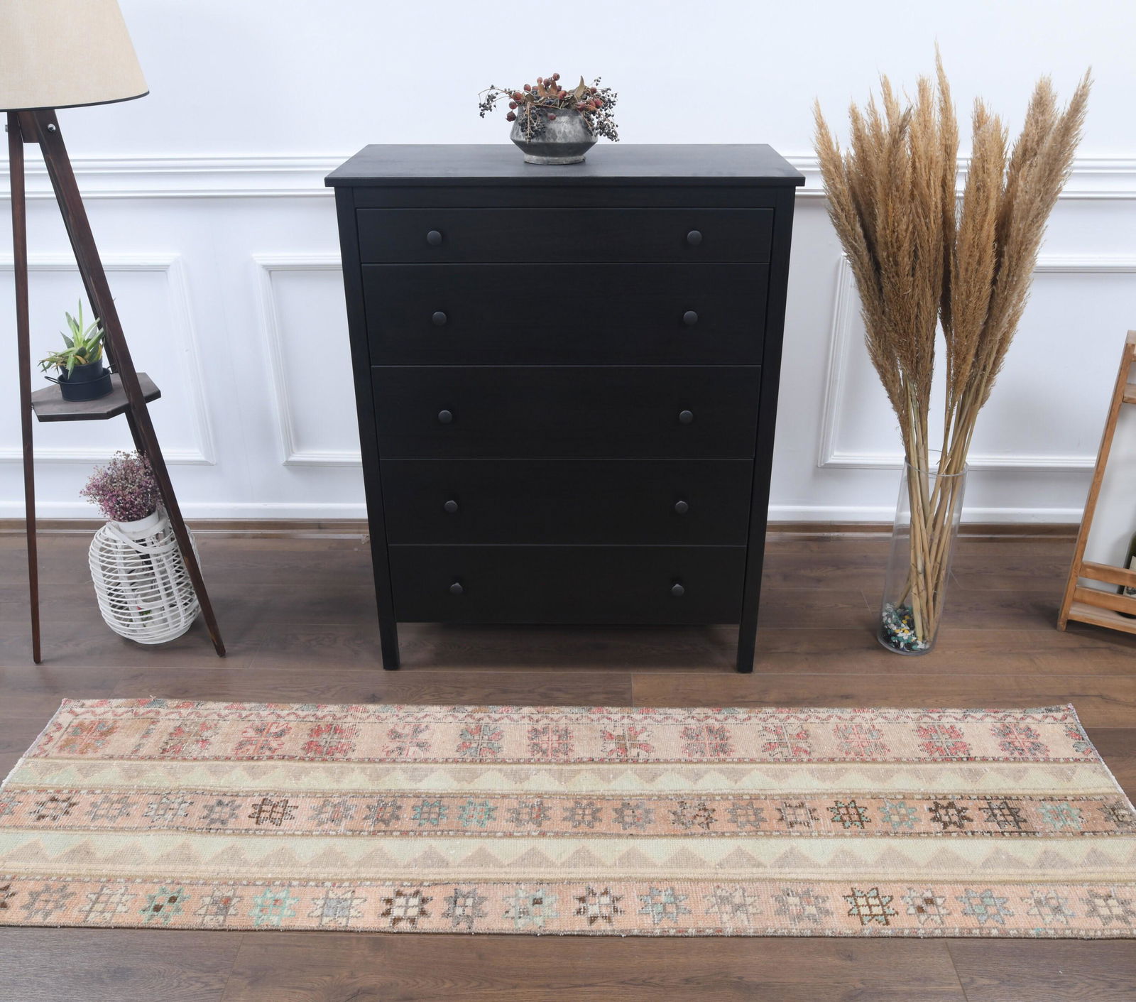 2x7 Vintage Turkish Oushak Runner, Wool Handmade (1 of 7)