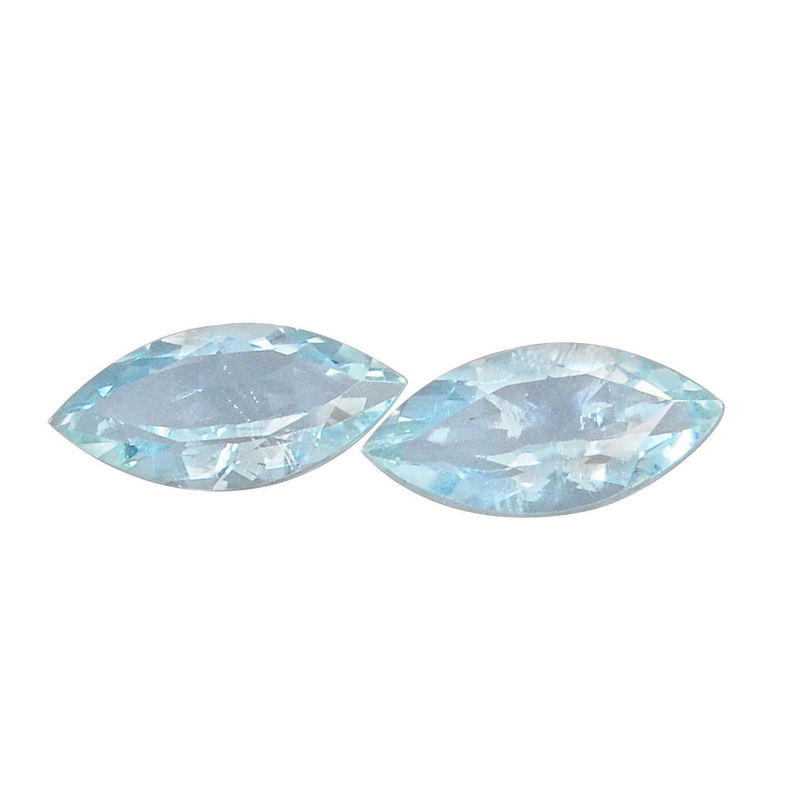 4.8 Ct Blue Marquise Aqumarine Loose Gemstone 2 Pieces (1 of 3)