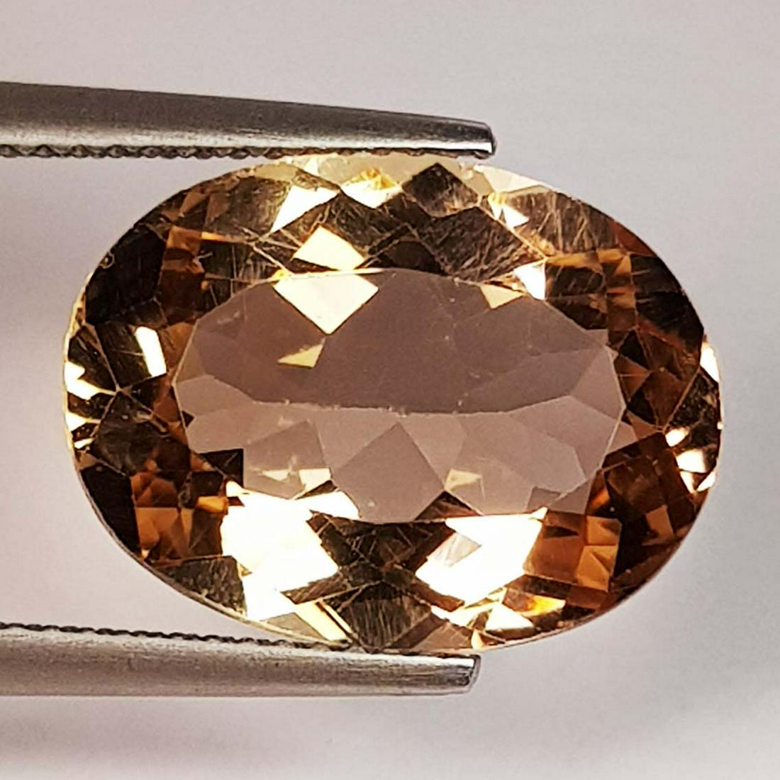 10.08 ct Natural Champagne Topaz Oval Cut (1 of 5)