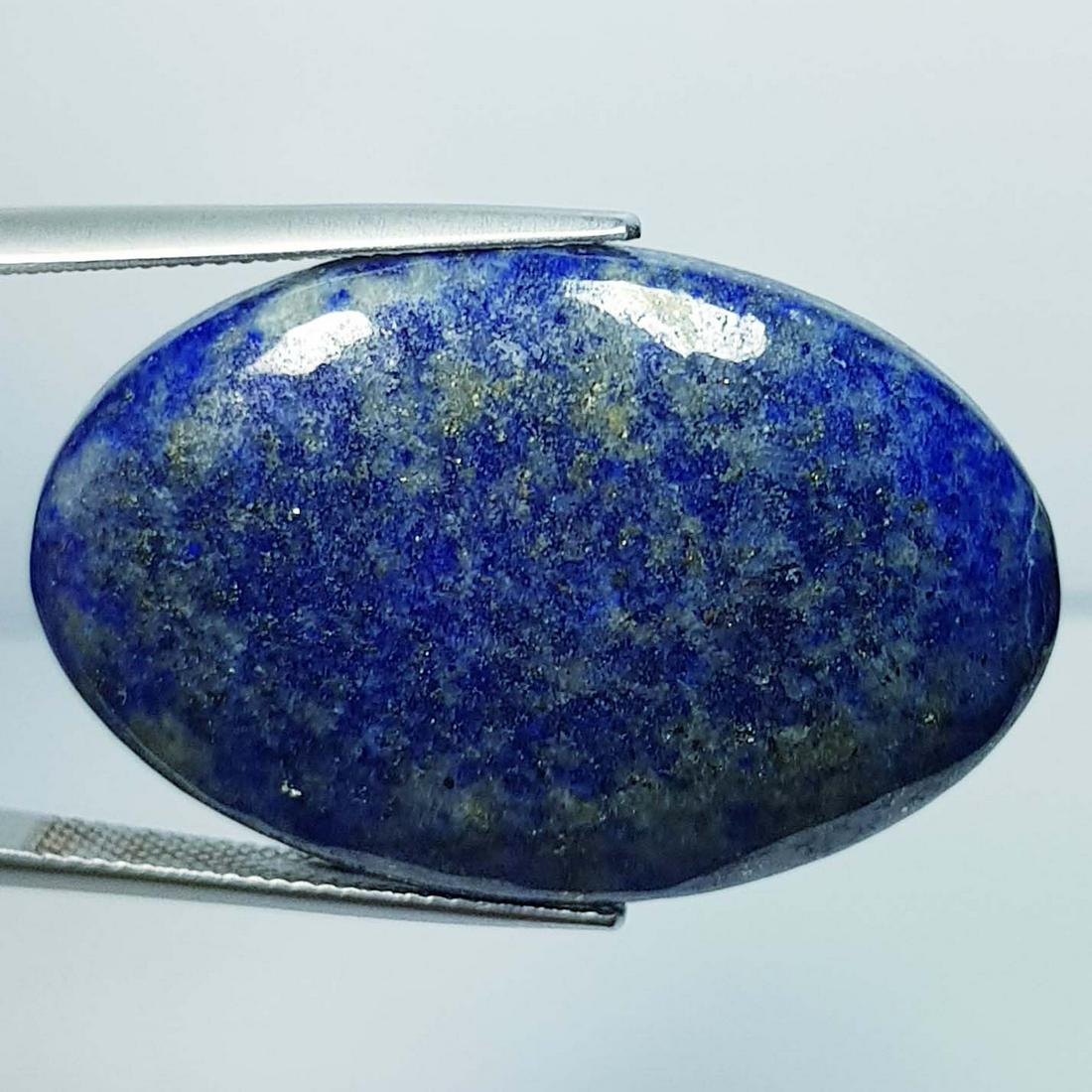 54.25 ct Natural Lapis Lazuil: No Reserve! Title: 54.25 ct Natural Lapis Lazuil Stone Color/Clarity: Opaque Carat Weight: 54.25 Dimensions: 36.20 x 24.10 x 6.80 Additional Information: Oval - Afghanistan/Chile Shipping: Domestic: