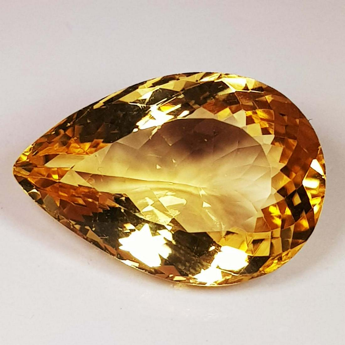 10.45 ct Natural Citrine Pear Cut (1 of 4)