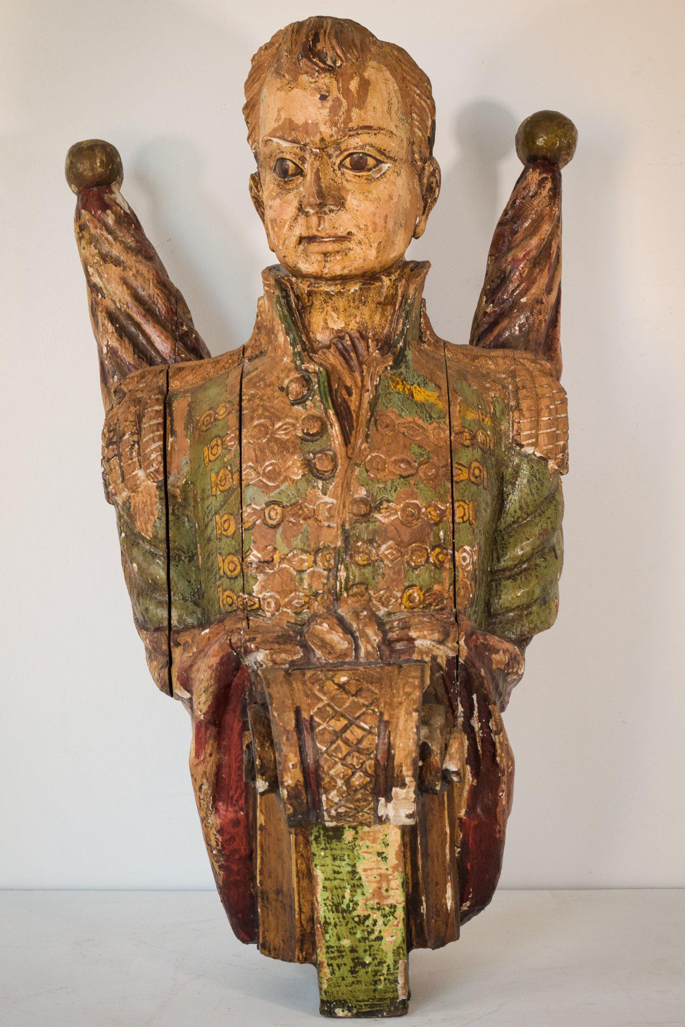 Large Polychromed Carved Wooden Figure in the form of a (1 of 20)