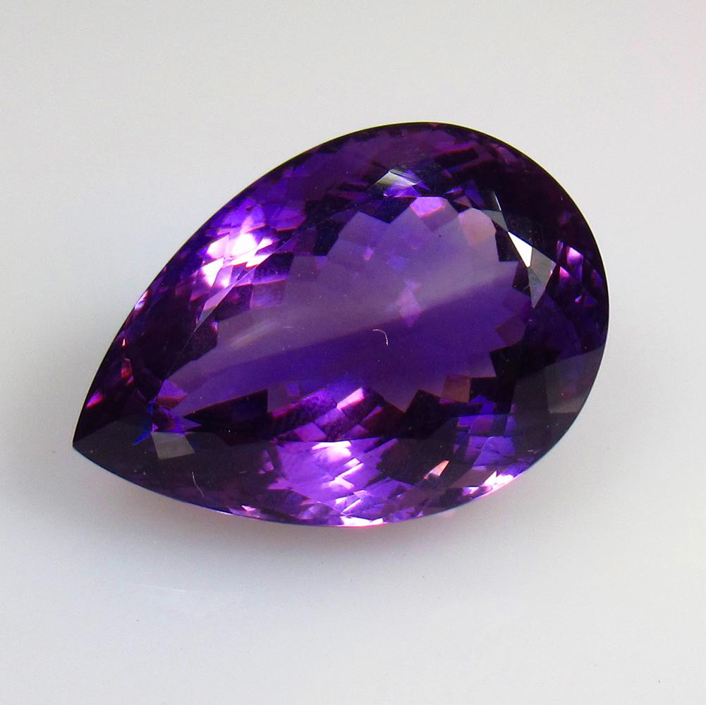 34.93 Ctw Natural Purple Amethyst Pear Cut (1 of 3)