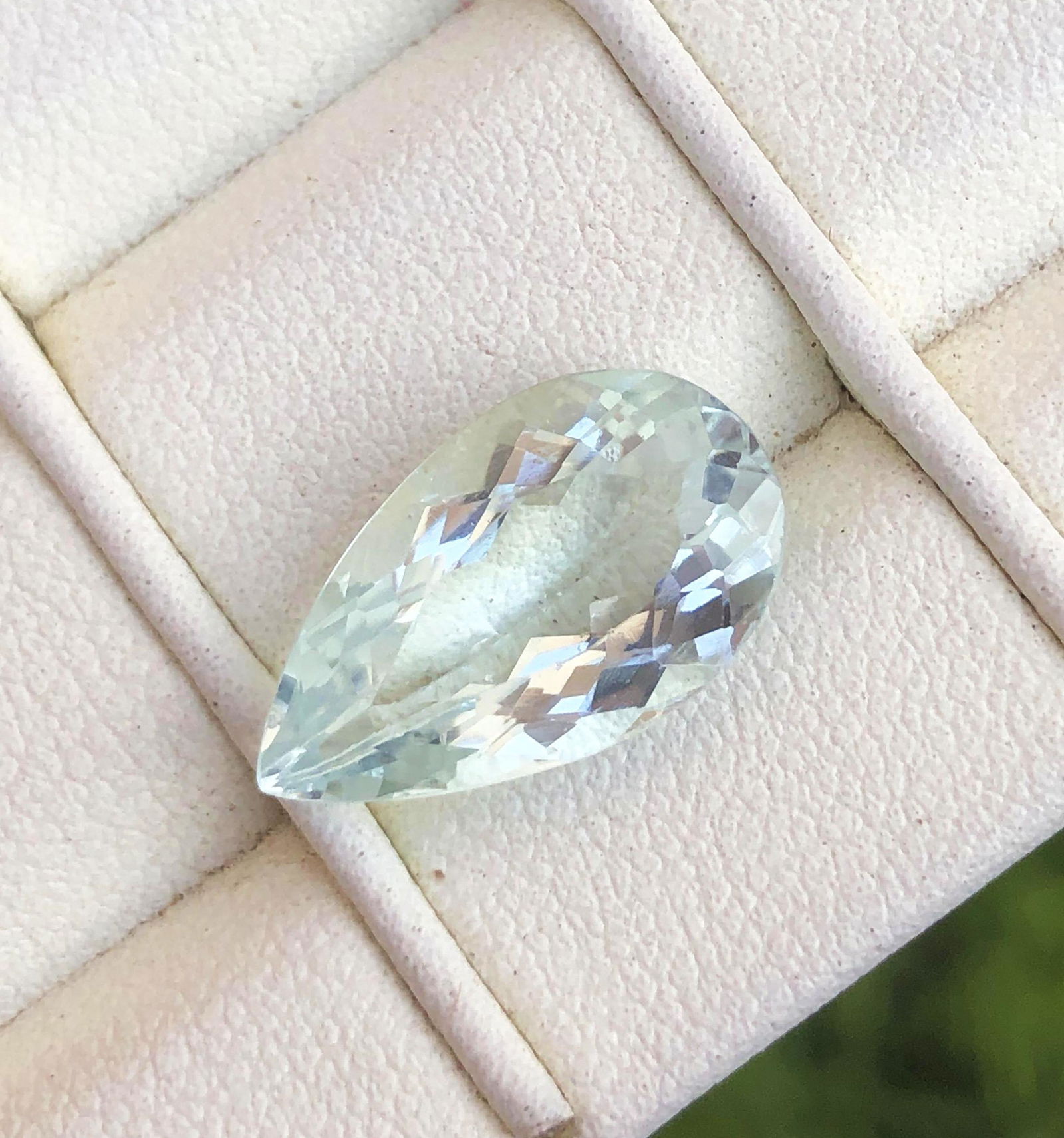 Alice blue Aquamarine Pear Cut Gemstone For Ring and (1 of 5)