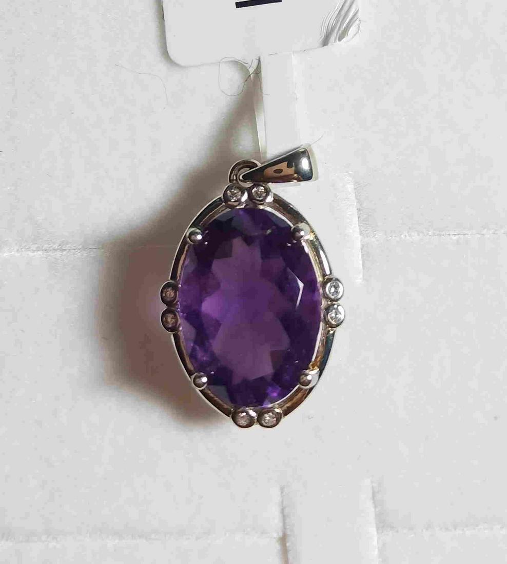 NATURAL AMETHYST GEMSTONE 925 STERLING SILVER HANDMADE (1 of 5)