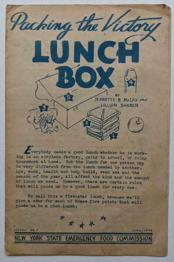 1944 WWII HOME FRONT RECIPE, PACKING the VICTORY LUNCH (1 of 8)