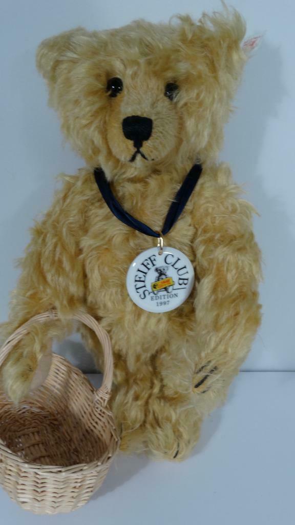 1997 STEIFF THE "PICKNICK" picnic BLONDE TEDDY BEAR (1 of 12)
