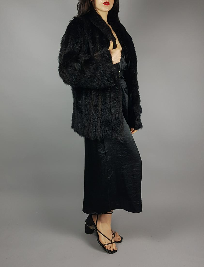 BLACK BEAVER FUR JACKET (1 of 8)