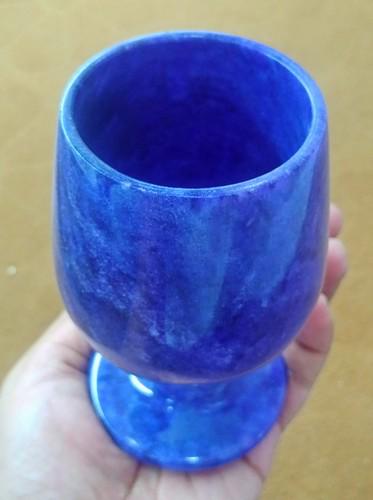 400 Gram AAA Quality Hand Crafted Lapis Lazuli Wine: Title: 400 Gram AAA Quality Hand Crafted Lapis Lazuli Wine Glass | Hand Made Wine Glass Name: Lapis Lazuli Color: Royal Blue Weight: 400 Grams Origin: Afghanistan Shape: Glass Reserve: $140.00 Shippin