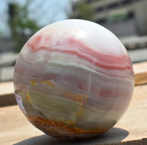 760 Grams Beautiful Banded Onix Sphere ~ 80 Mm (1 of 5)
