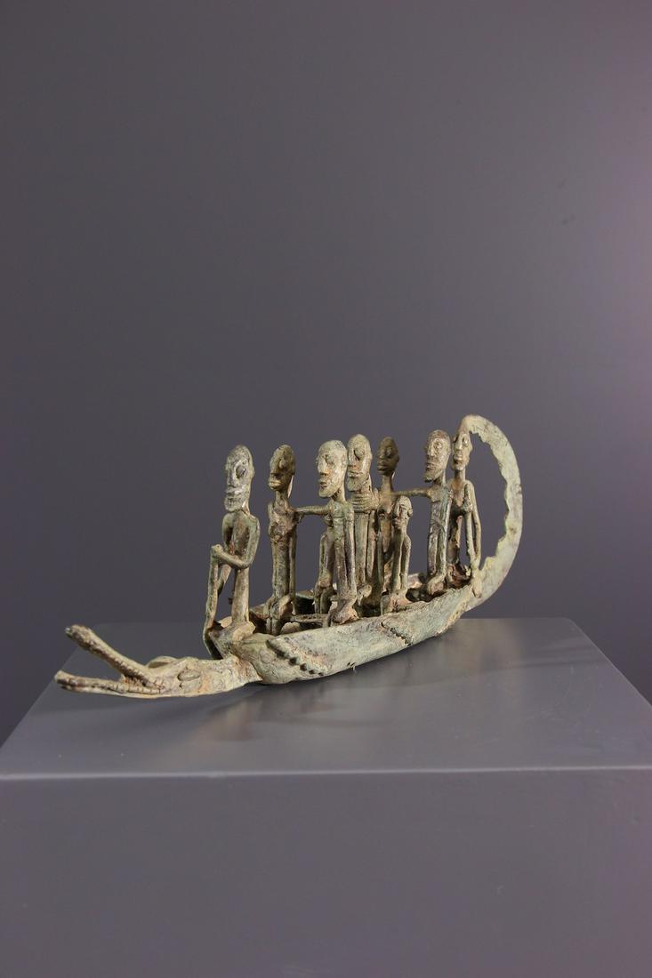 Bronze Dogon Pirogue - Mali- African Art Tribal Art (1 of 10)