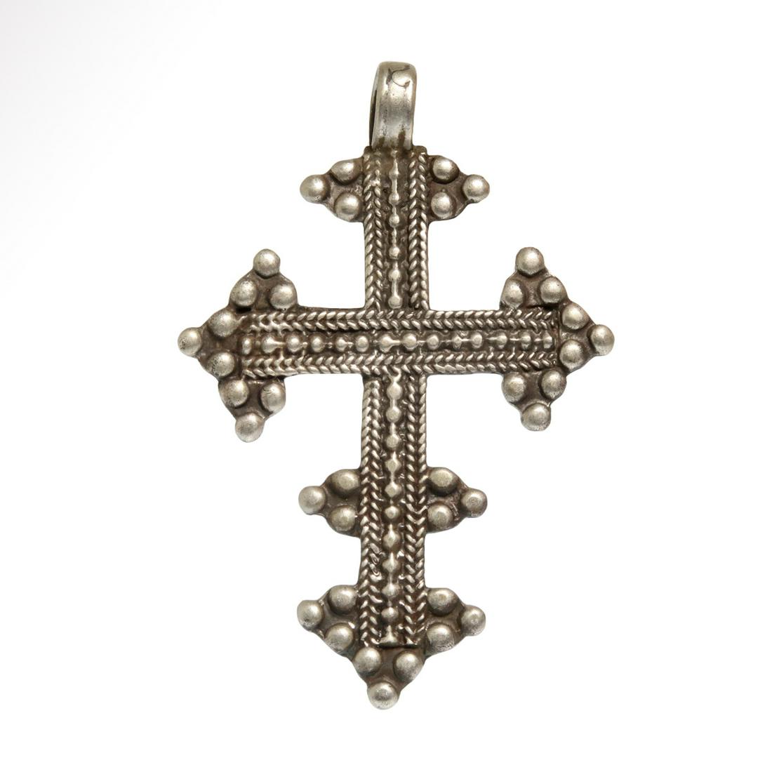 Medieval Crusaders Silver Cross with Granules, c. (1 of 6)