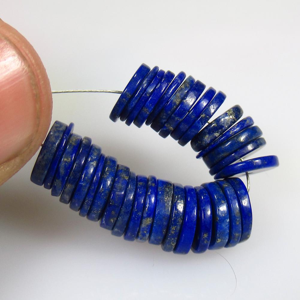 25.90 Ct Natural 32 Lapis Lazuli Drilled Round Beads (1 of 2)