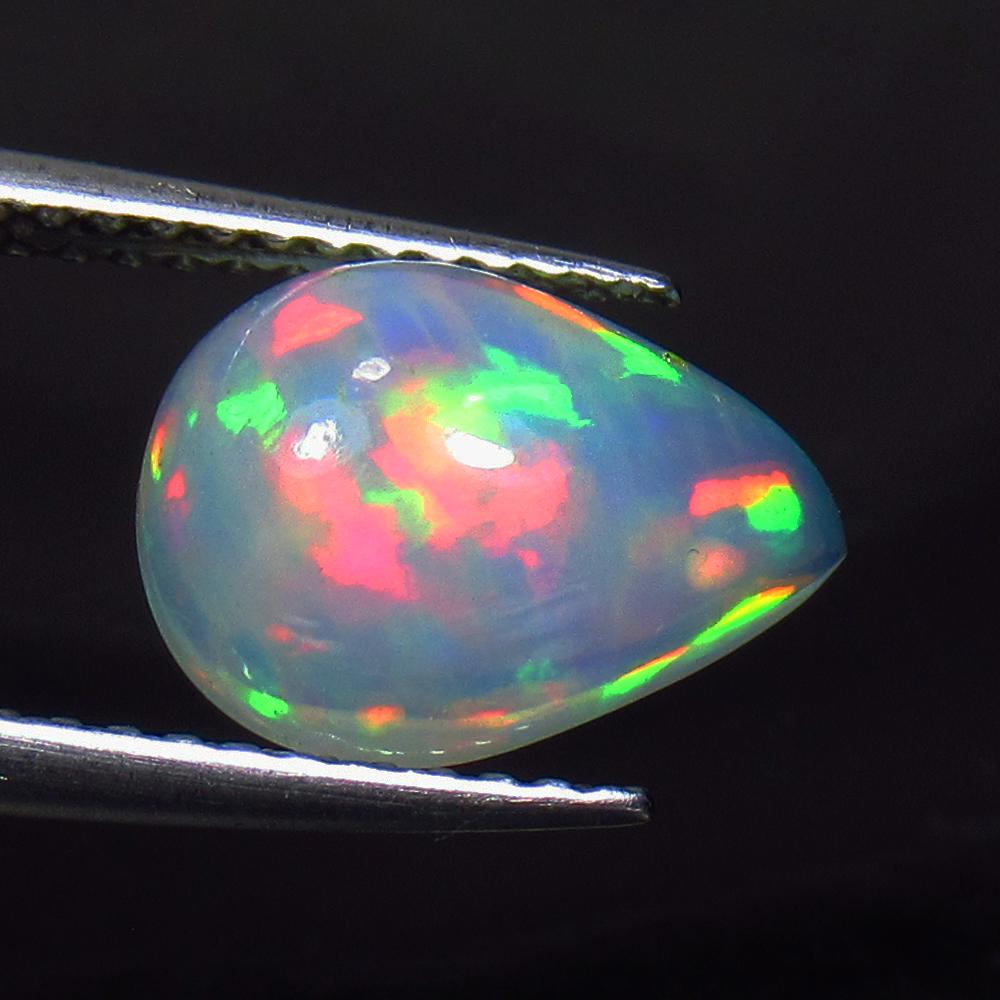 1.76 Ct Natural Ethiopian Multicolor Opal Pear Cab (1 of 3)
