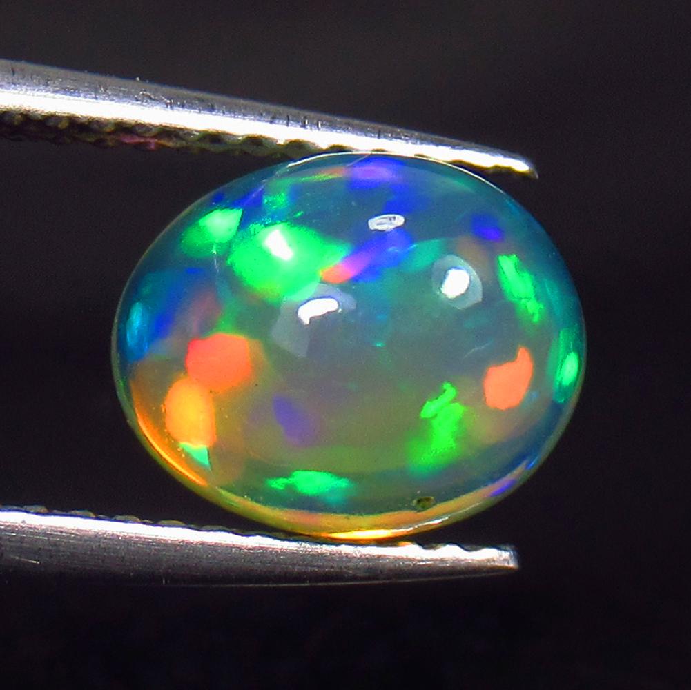 1.76 Ct Natural Ethiopian Multicolor Opal Oval Cab (1 of 2)