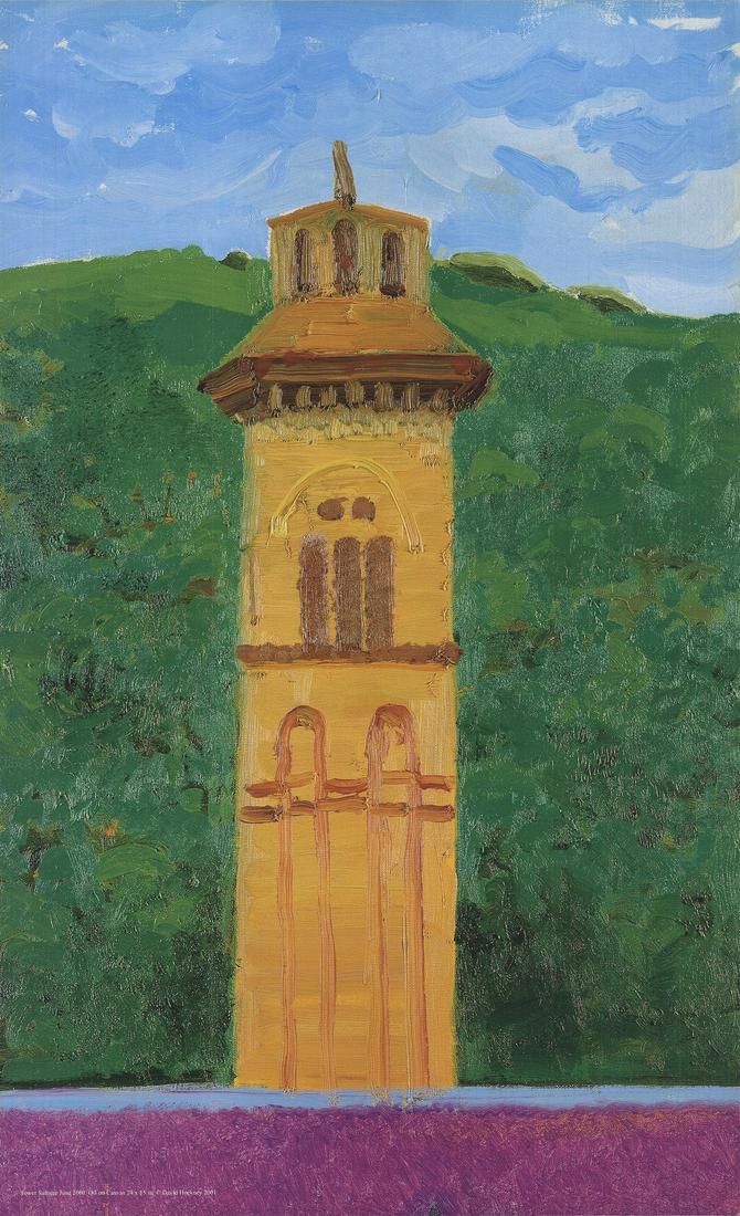 Hockney, David: David Hockney - Tower, Saltaire - 2001 (1 of 1)