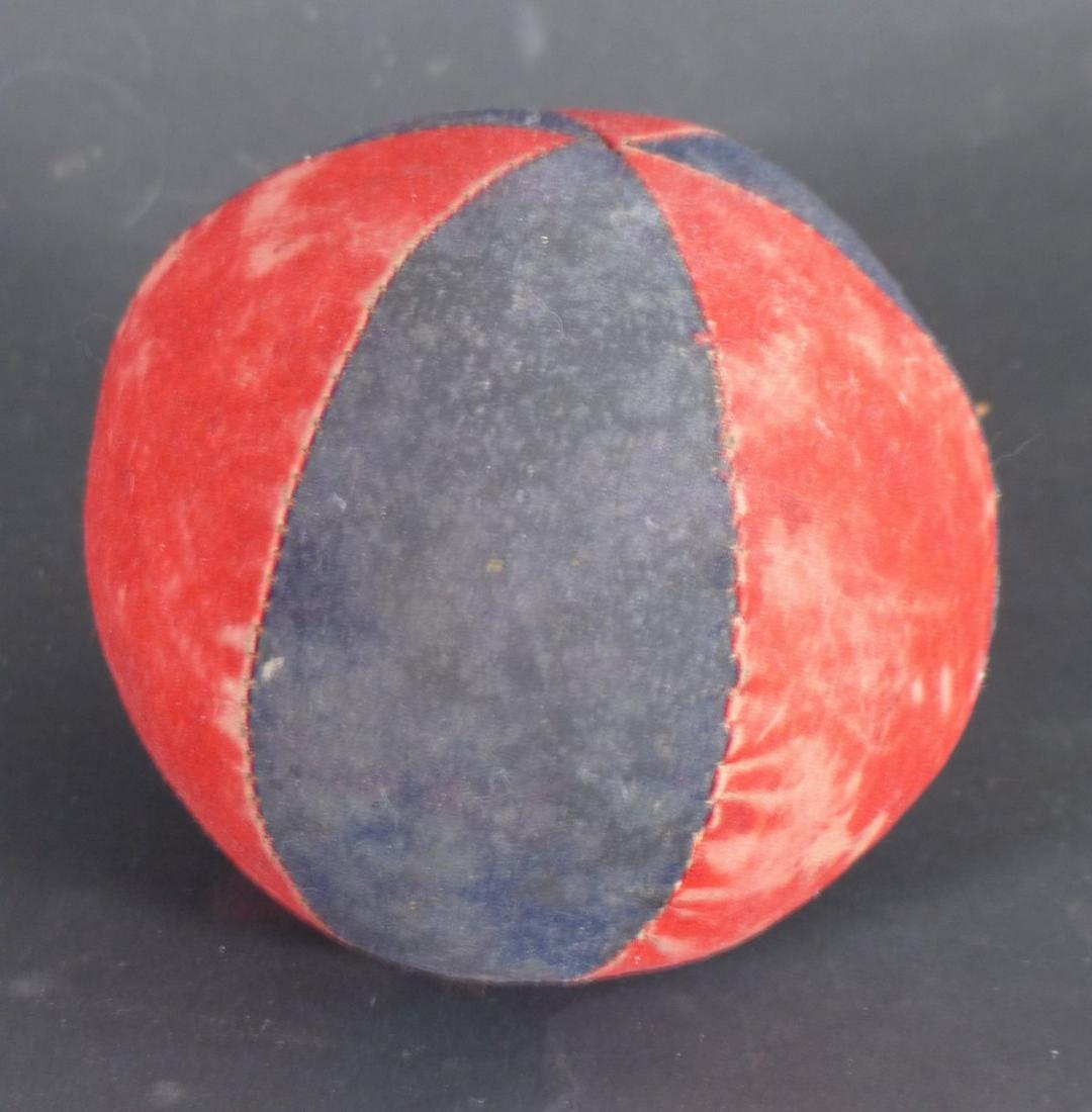 ANTIQUE PIECED AND STUFFED TOY BALL OR PINCUSHION (1 of 5)