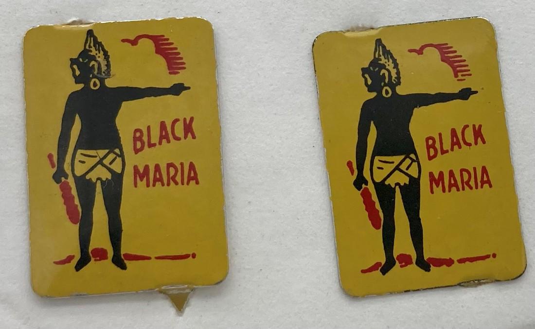 2 Vintage Black Maria Brand Tobacco Tags (1 of 4)