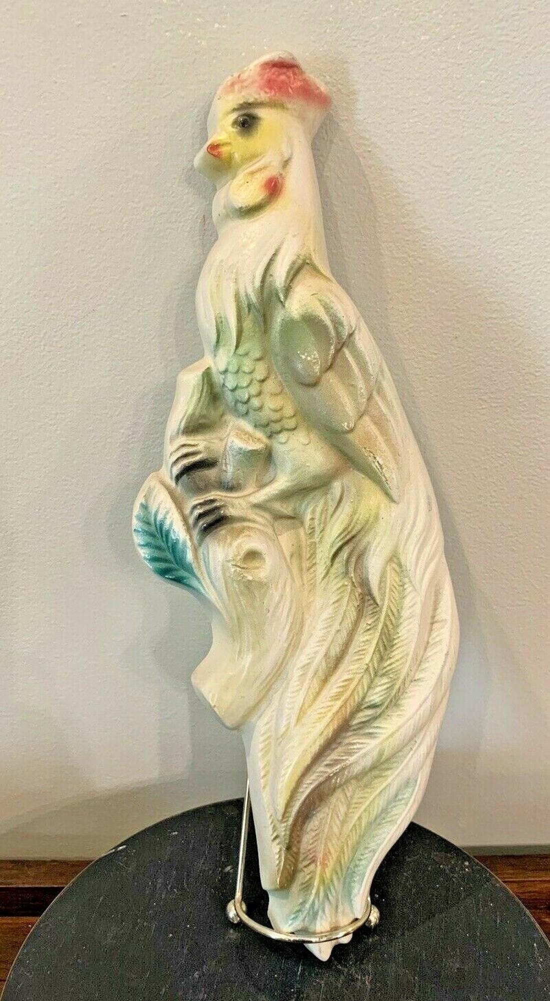 Art Deco 1930-40's Carnival Chalkware Bird Wall Plaque (1 of 5)