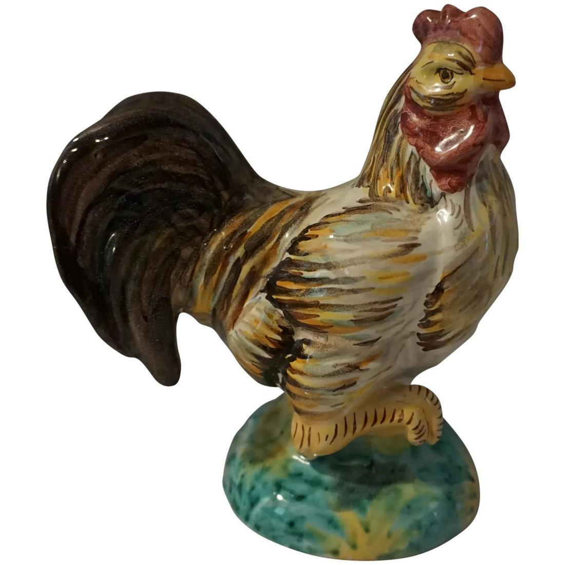 Vintage Majolica 04415 Italy pv Rooster (1 of 11)