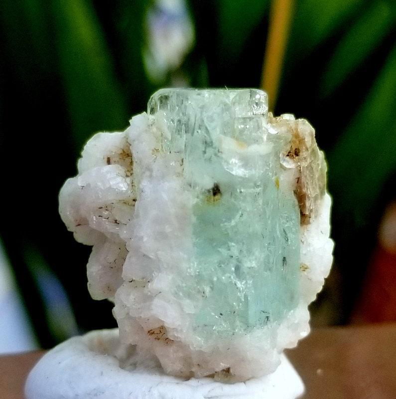 7 Gram Lovely Natural Aquamarine Crystal Specimen From: 7 Gram Lovely Natural Aquamarine Crystal Specimen From Skardu pakistan size 19mm 12mm 17mm weight 7 Gram Reserve: $10.00 Shipping: Domestic: Flat-rate of $10.00 to anywhere within the contiguous U.S. 