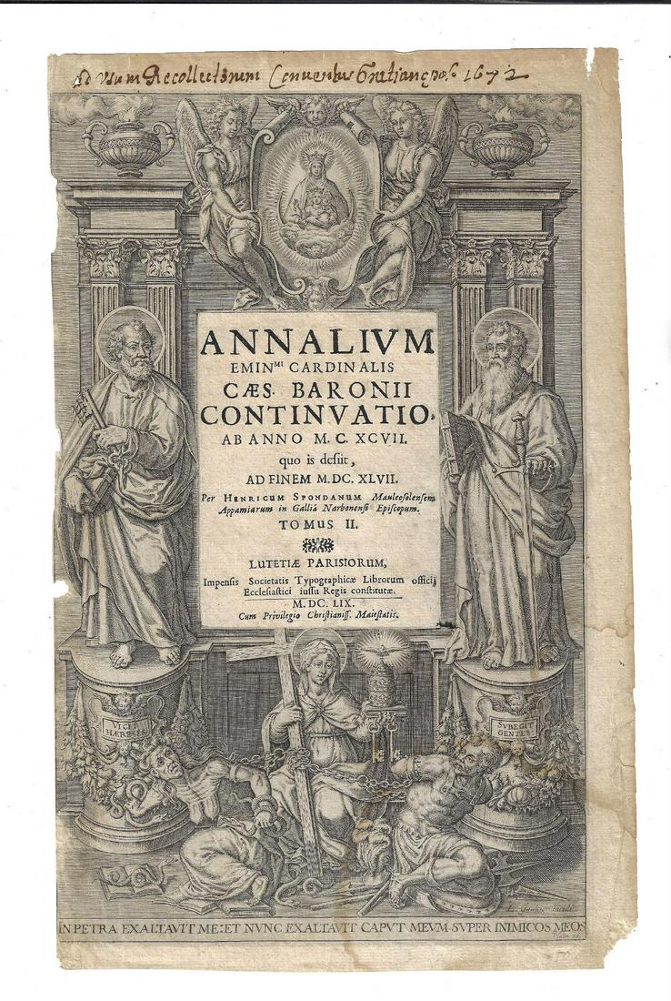 1659 Engraved Illustrated Title Leaf Witch (1 of 2)