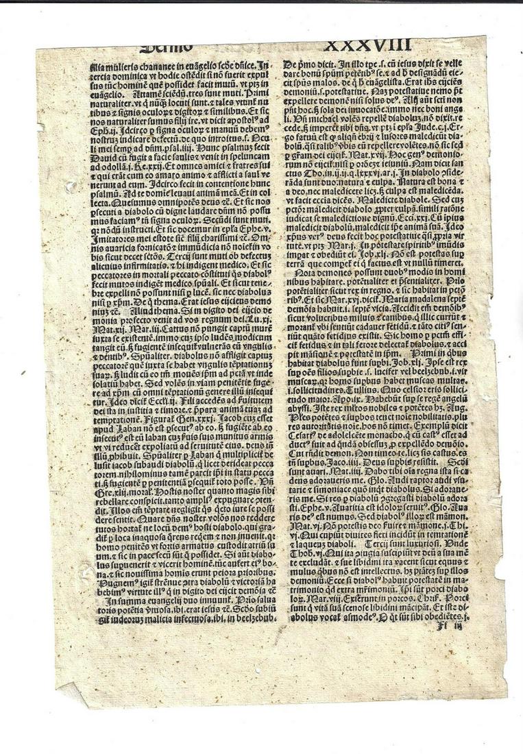 1490 Incunabula Leaf Sermons (1 of 2)