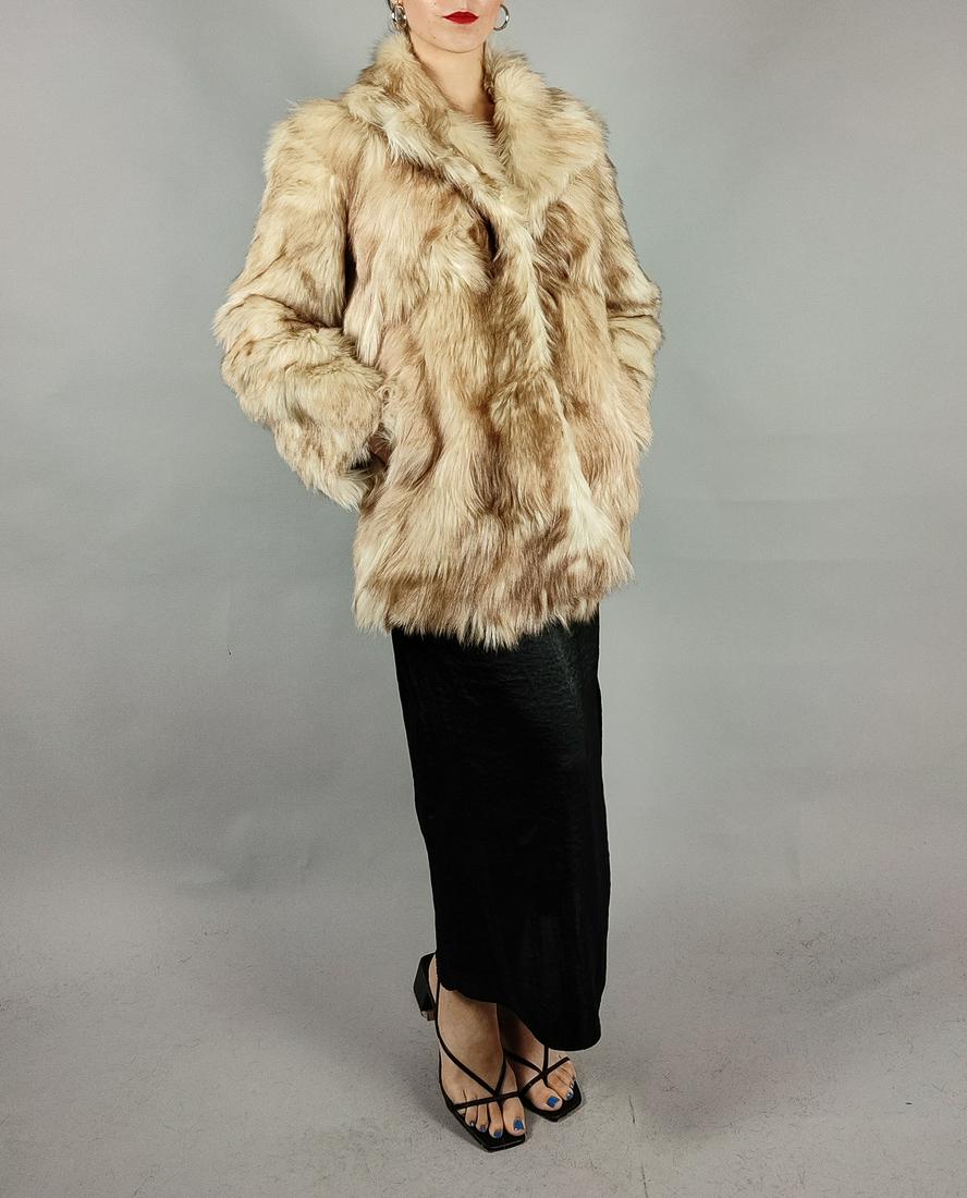 BEIGE FOX FUR JACKET (1 of 7)