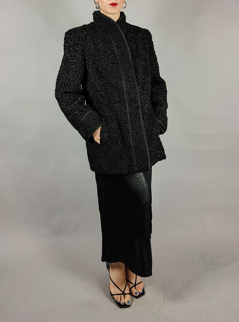 BLACK PERSIAN LAMB FUR JACKET (1 of 6)