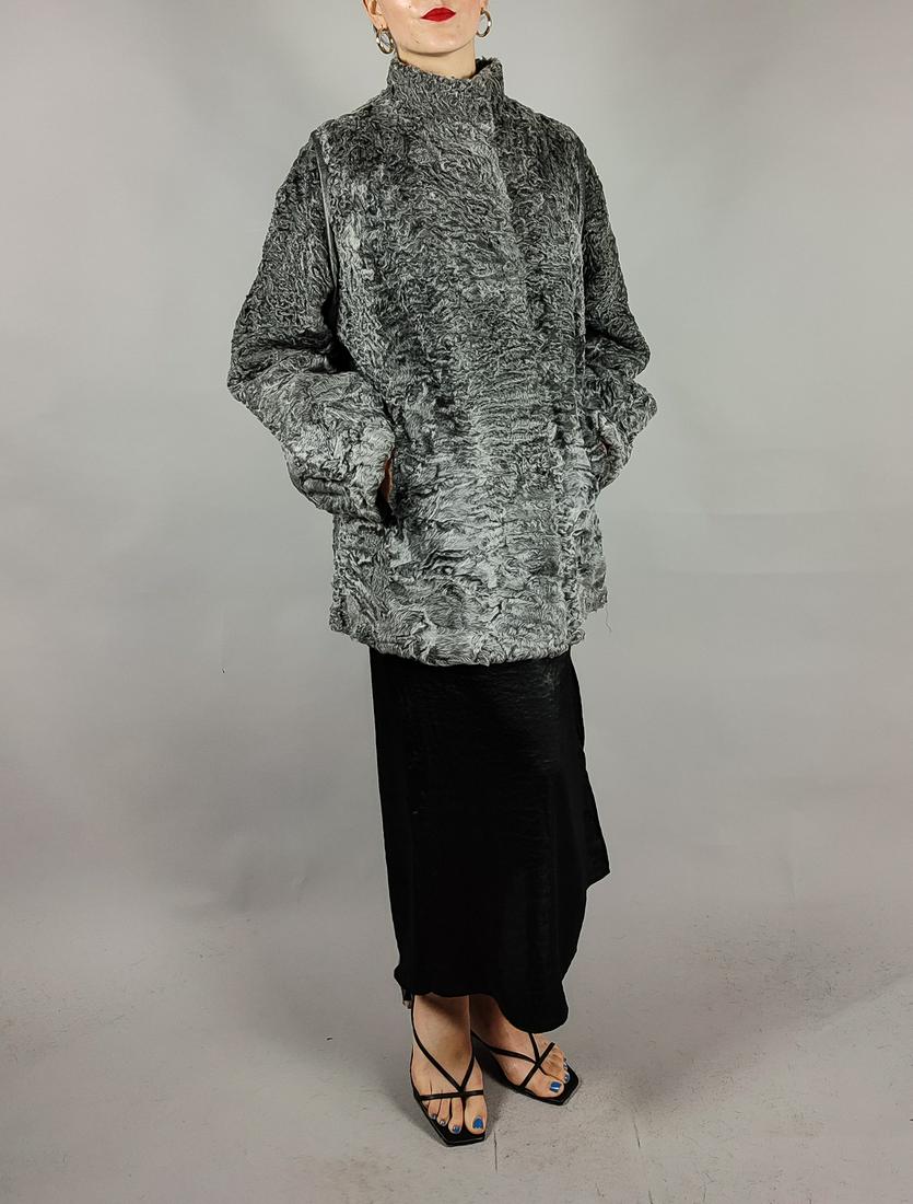 SILVER GREY KARABUL FUR JACKET (1 of 7)