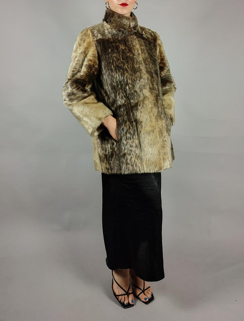 SPOTTED GOLD GREY SEAL FUR JACKET (1 of 8)