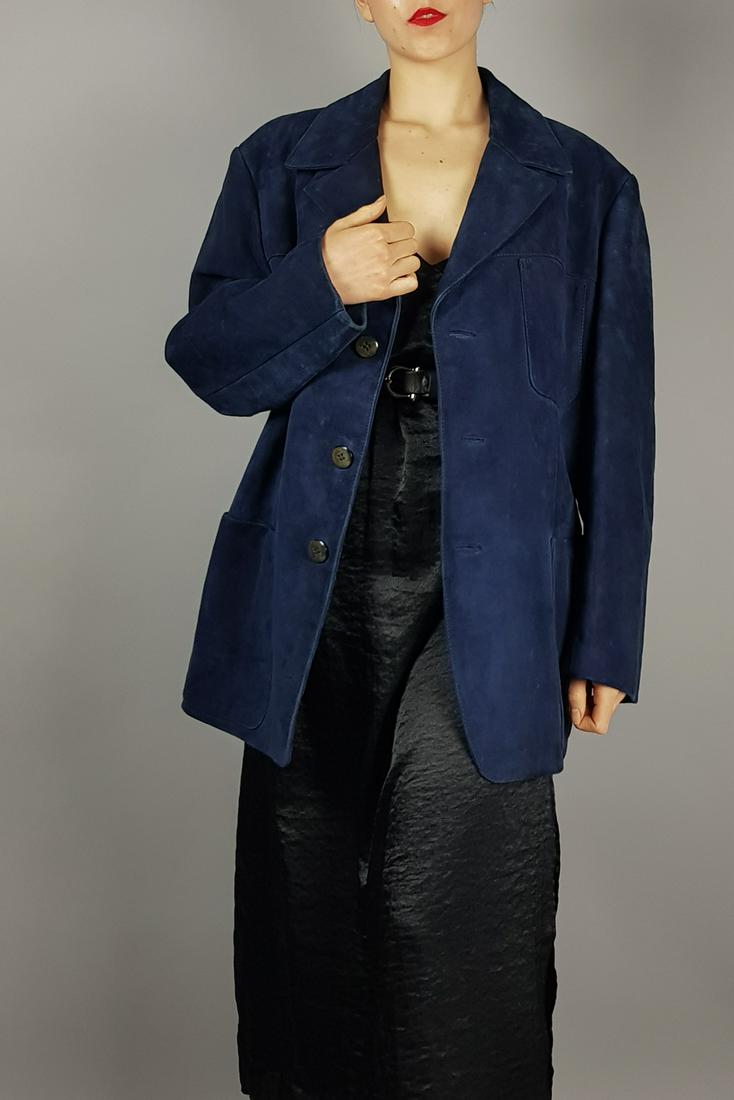 DYED BLUE SUEDE JACKET (1 of 7)