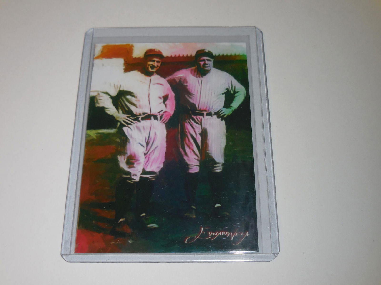 2018 EDWARD VELA BABE RUTH LOU GEHRIG ARTIST SIGNED (1 of 2)