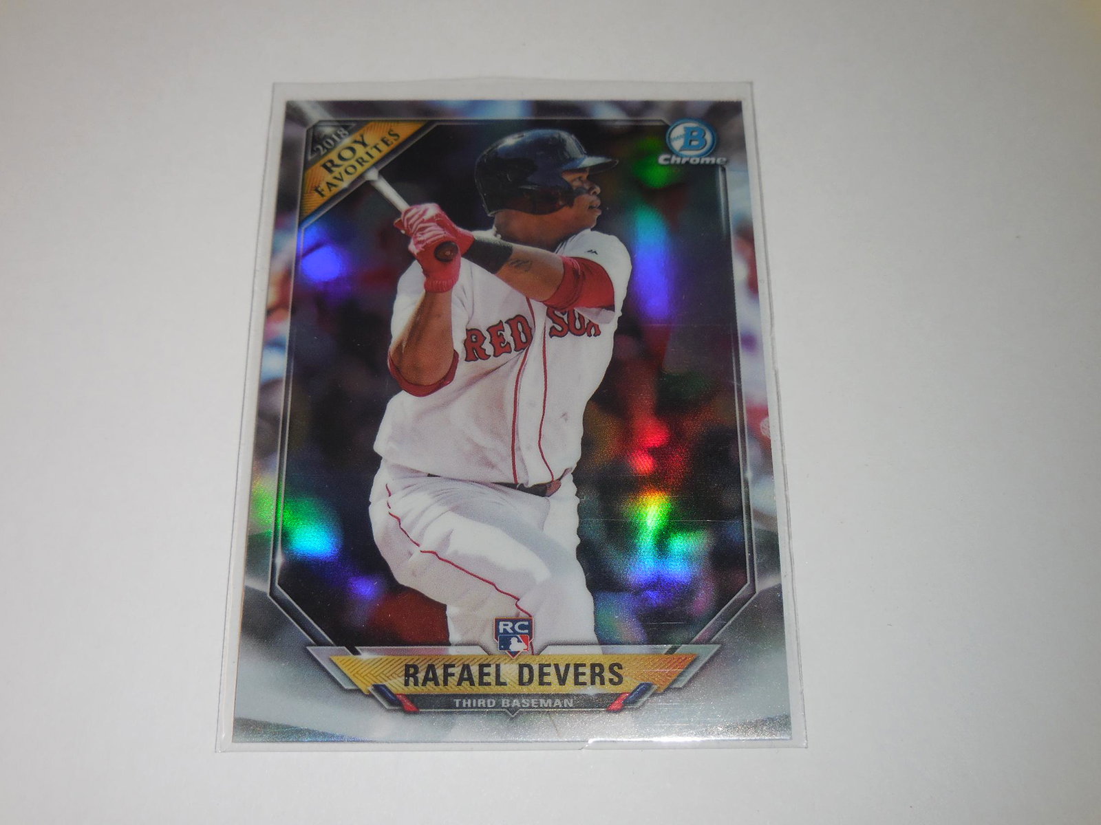 2018 BOWMAN CHROME RAFAEL DEVERS REFRACTOR ROOKIE CARD (1 of 2)