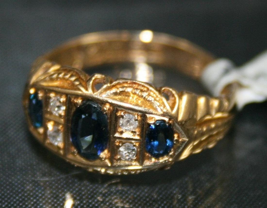 Deakin & Francis Sapphire & Diamond Ring (1 of 2)