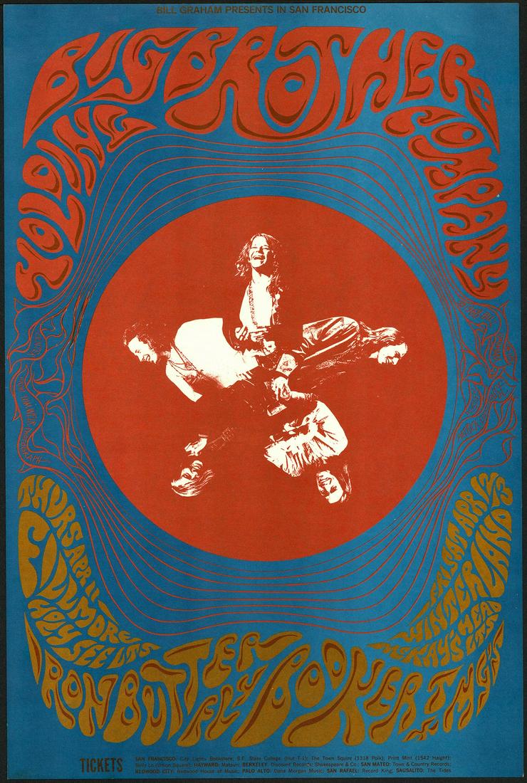 Original BG-115 Big Brother and the Holding Company: No Reserve! Title: Original BG-115 Big Brother and the Holding Company Poster Artist: Patrick Lofthouse / Tom Weir Printing Date: 1968 Medium: Lithograph Size/Format: 14″ x 21 1/8″ Publish