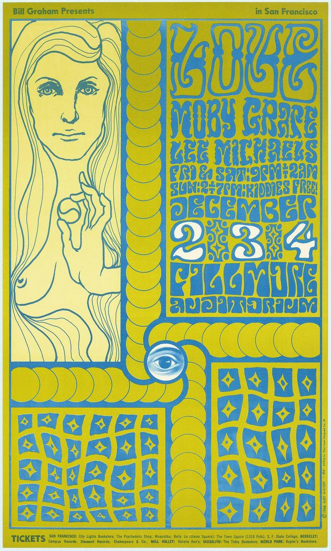 BG-40 Love and Moby Grape Third Print Poster (1 of 1)