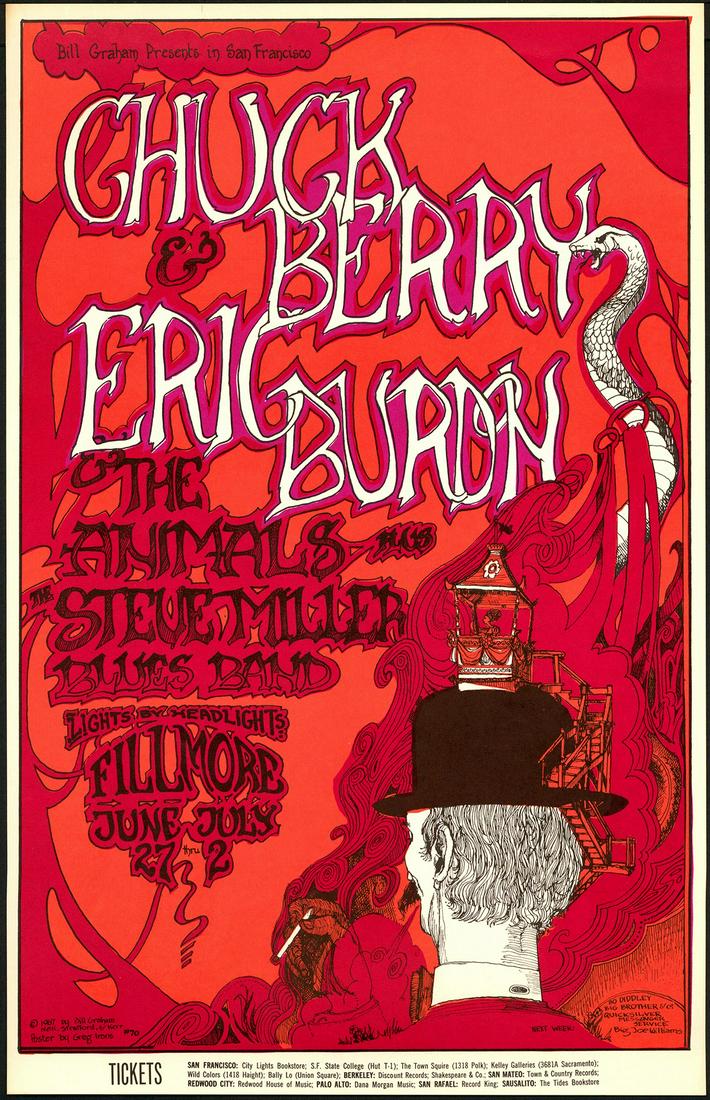 Original BG-70 Chuck Berry and Eric Burdon Poster (1 of 1)