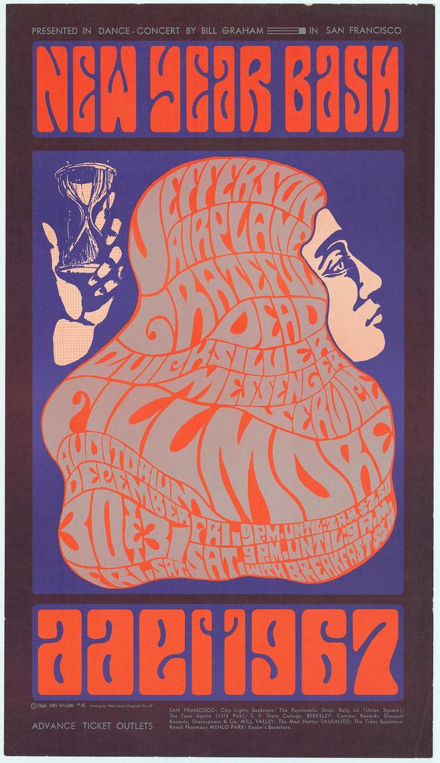 BG-37 Grateful Dead New Year's Eve Second Print Poster (1 of 1)