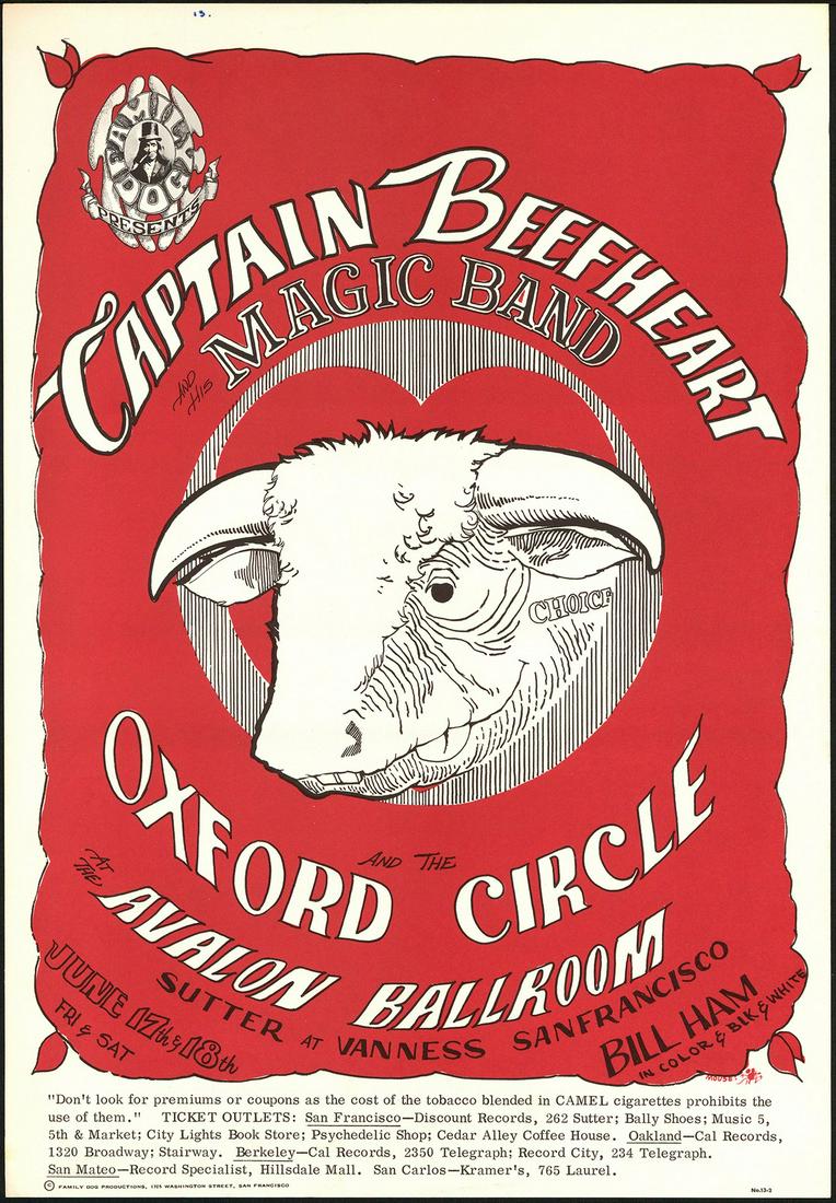 FD-13 Second Print Captain Beefheart Poster (1 of 1)