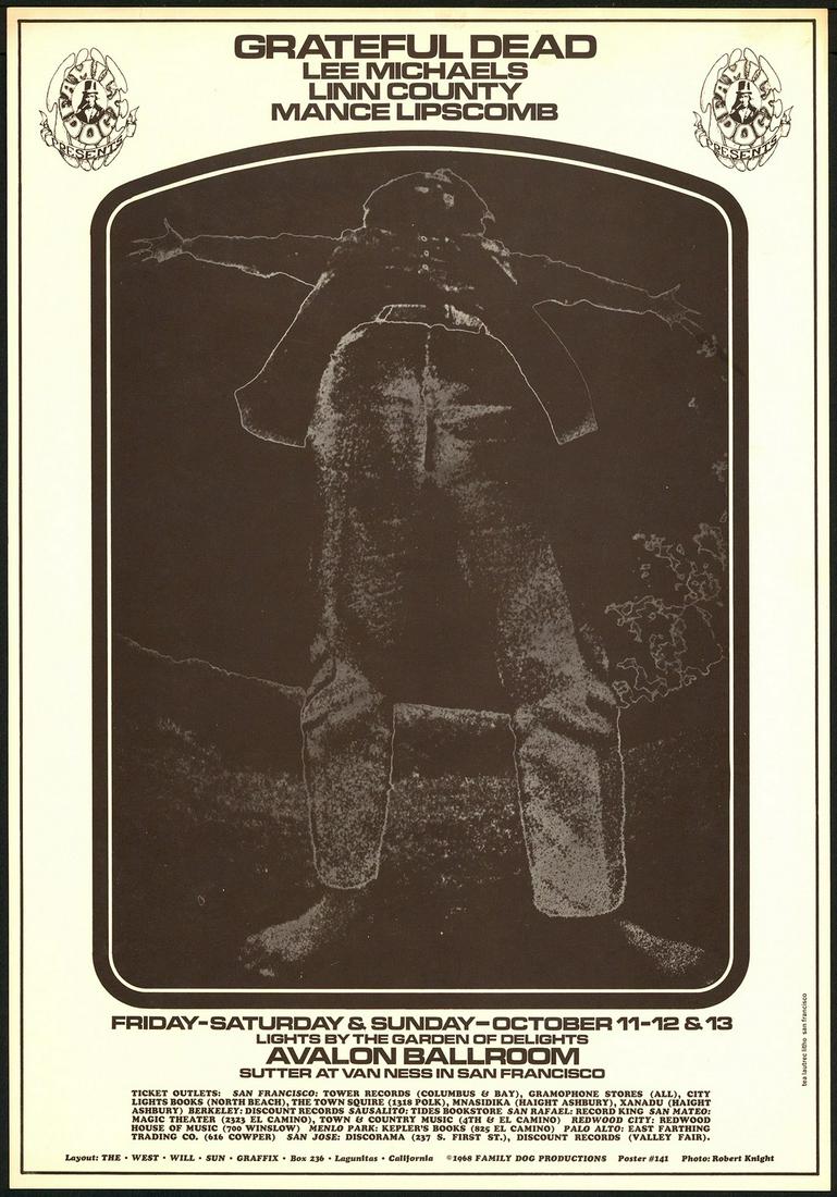 FD-141 Black and White Grateful Dead Poster (1 of 1)