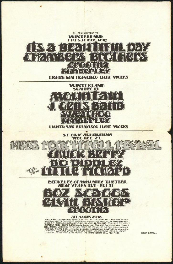 Scarce 1971 Bill Graham Handbill (1 of 1)