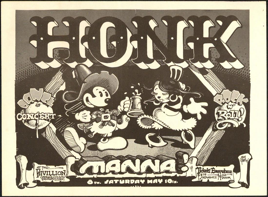 Rare Rick Griffin Orange County Fairgrounds Handbill: No Reserve! Title: Rare Rick Griffin Orange County Fairgrounds Handbill Artist: Rick Griffin Printing Date: 1975 Medium: Lithograph Size/Format: 71/2" x 5 1/2" Additional Information: Dating from May 