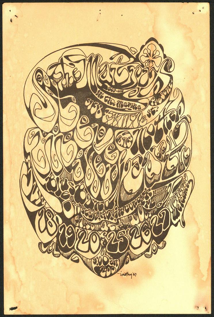 Interesting 1967 Steve Miller Matrix Handbill (1 of 1)