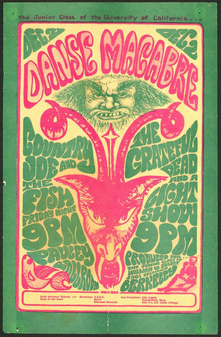Popular Grateful Dead Pauley Ballroom Handbill (1 of 1)