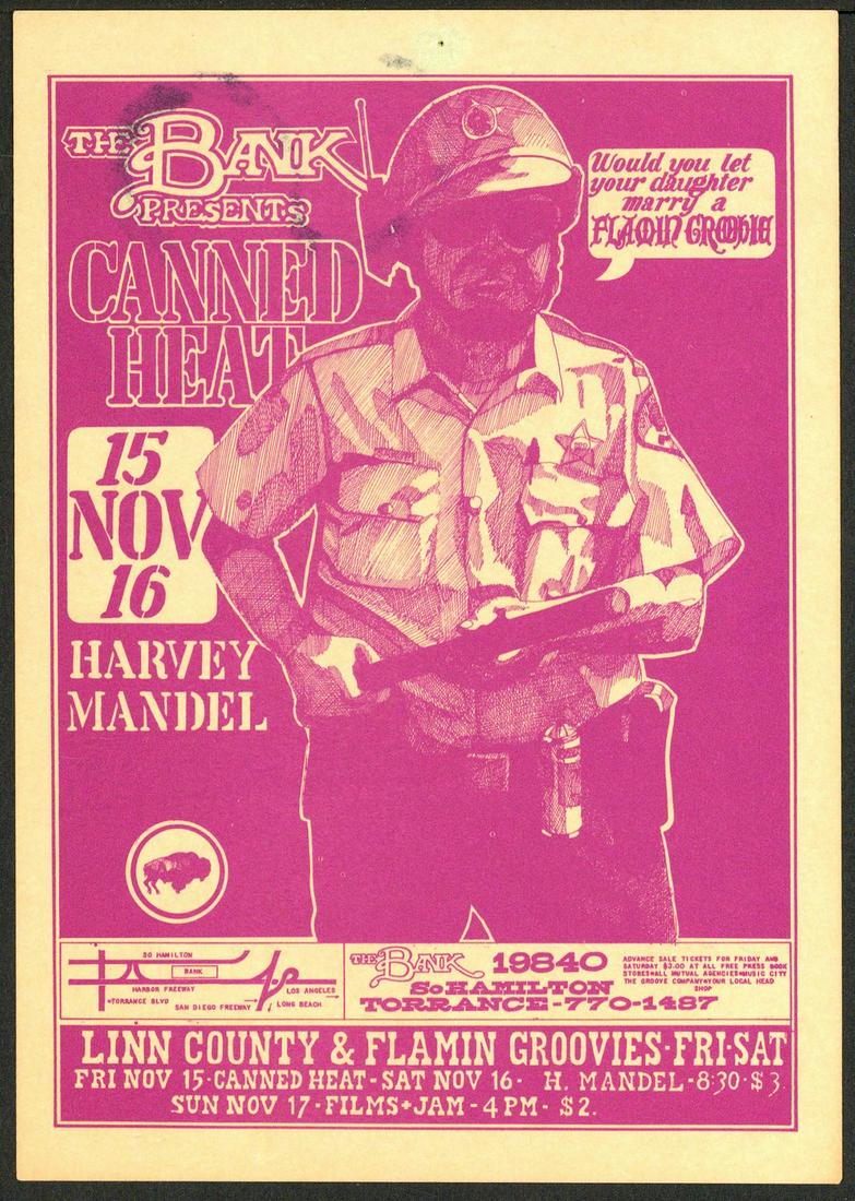 AOR 3.88 Canned Heat at the Bank Handbill (1 of 1)